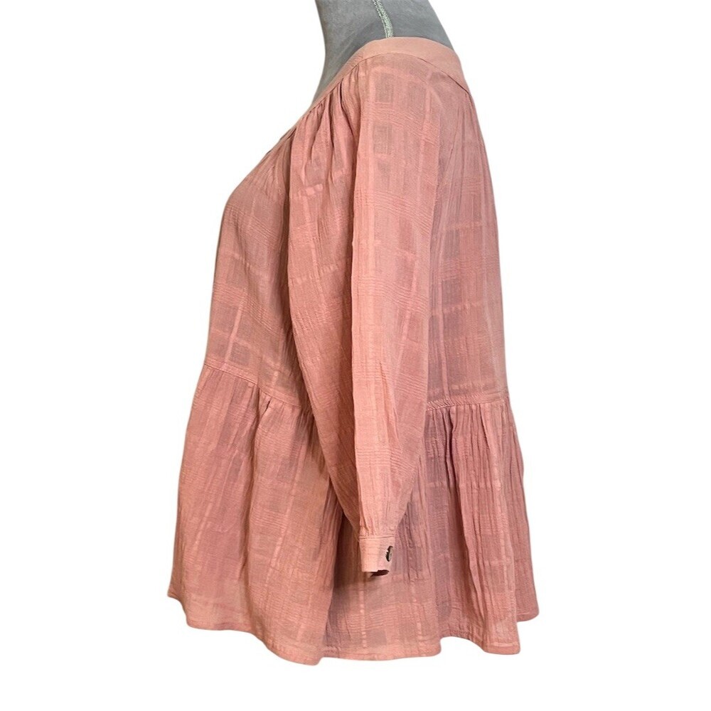 Altar'd State Tiered Layered Babydoll Top Women’s S Pink Boho Hippie Gypsy - Picture 3 of 9